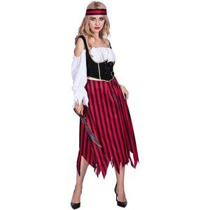 EraSpooky Women's ONE SIZE Adult Pirate Costume Halloween Cosplay